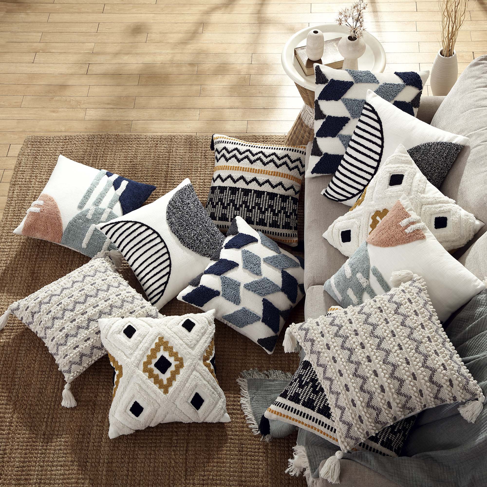 Decorative pillows best sale and throws