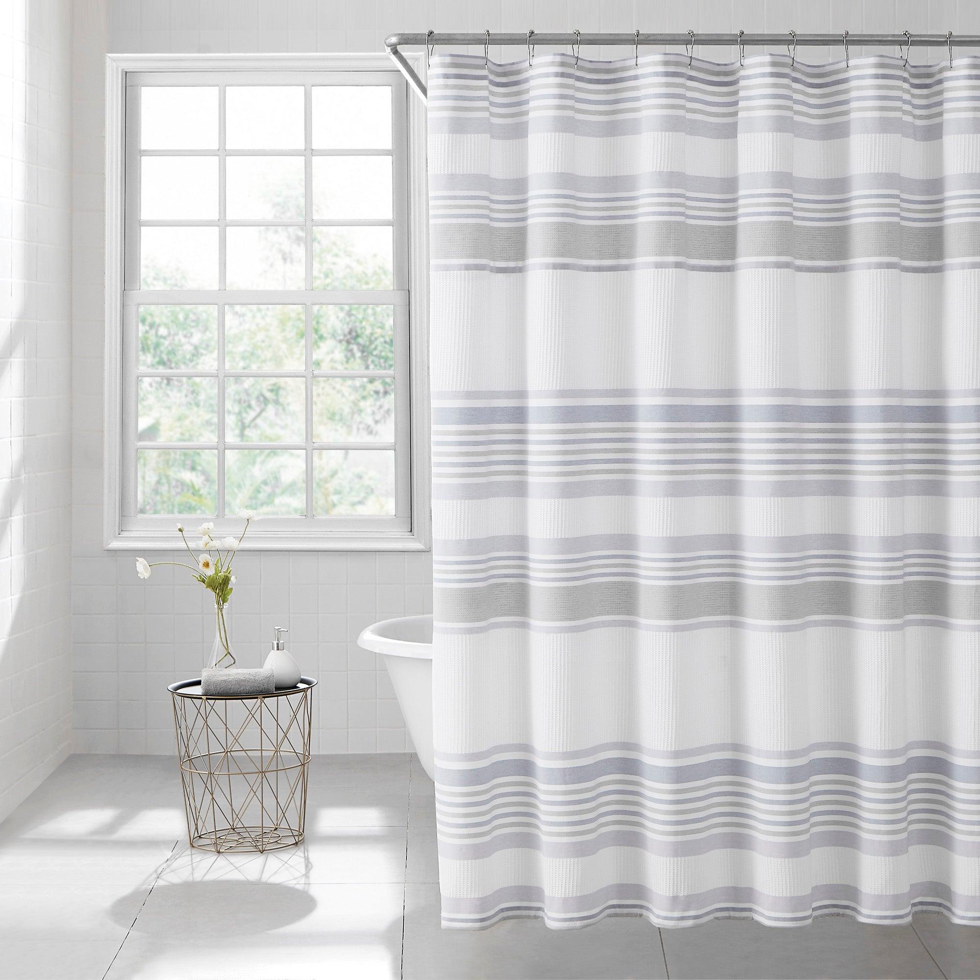Brielle Lana Stripe 100% Cotton Shower Curtain – LinensNow