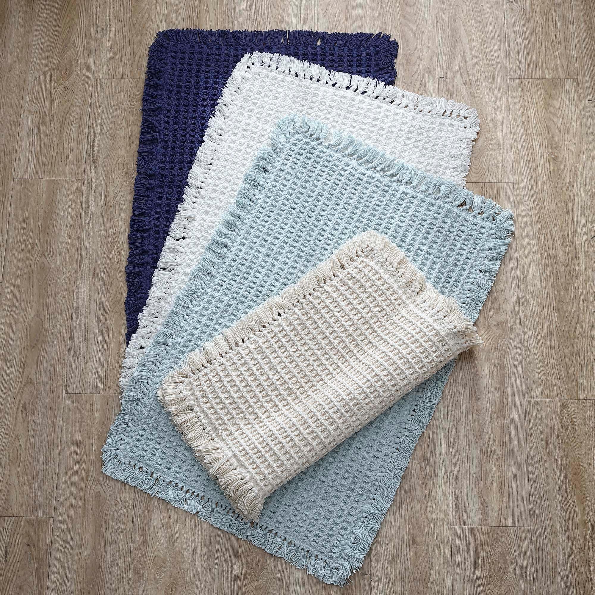 Brielle Home 100 Cotton Harris Handwoven Bath Rug LinensNow