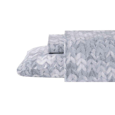 Brielle Home Fashion Knit Print 100% Cotton Jersey Sheet Set & Pillowcase - LinensNow