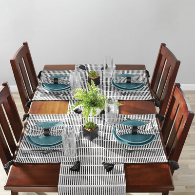 Brielle Home Black & White Coordinating Dining Bundle Set