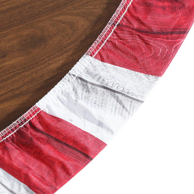 Brielle Home American Flag 100% Cotton Fabric Fitted Table Cover - LinensNow