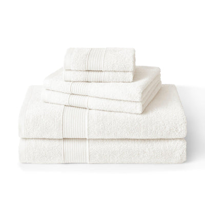 Brielle Home 6 Piece 100% Turkish Cotton Towel Set - LinensNow