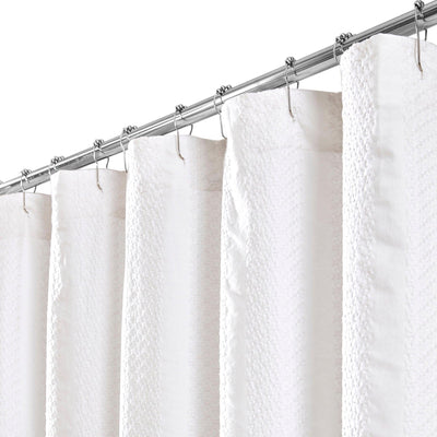 Brielle Home Billie 100% Cotton Shower Curtain - LinensNow
