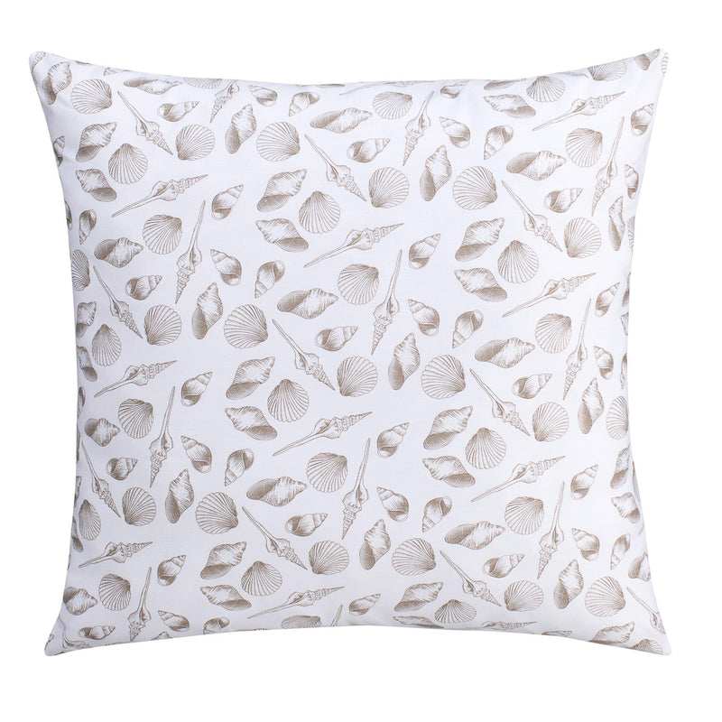 Brielle Home Montauk 100% Cotton Decorative Square Pillow 18x18 - LinensNow