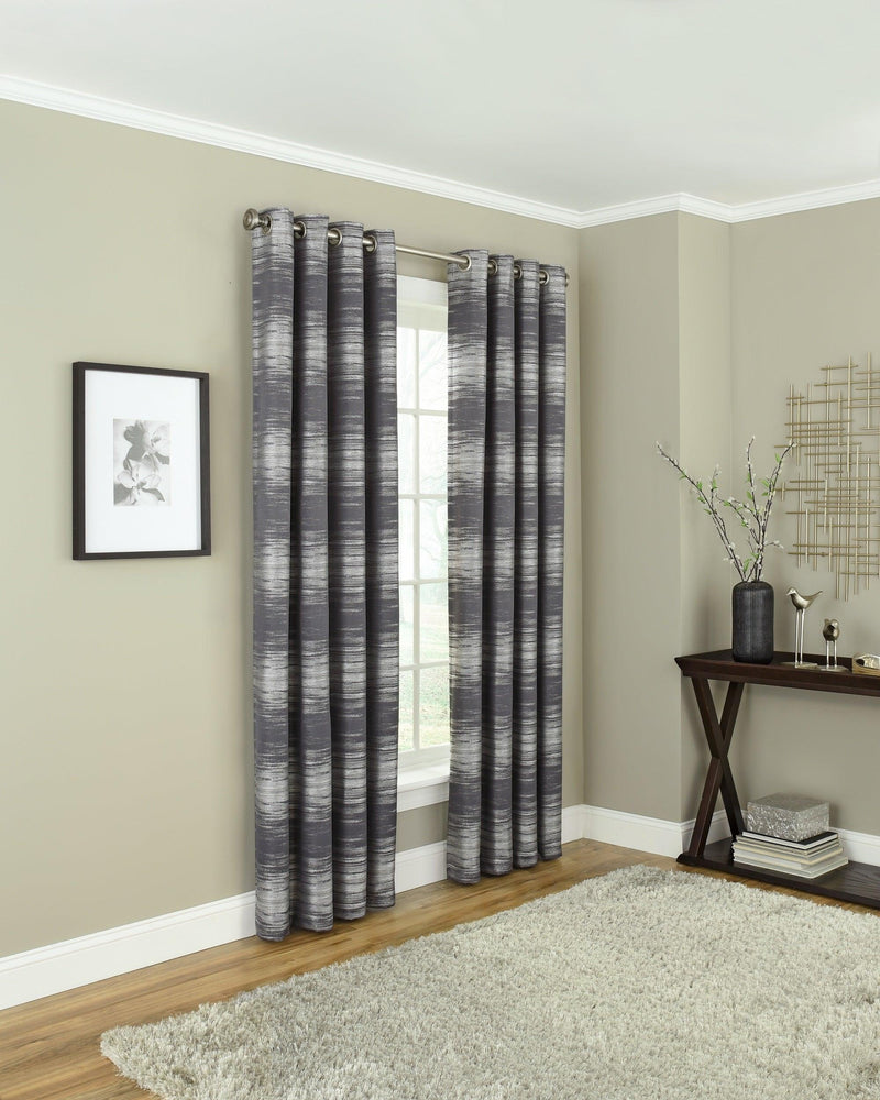 Brielle Home Payson Grommet 100% Blackout Window Curtain Panel - LinensNow