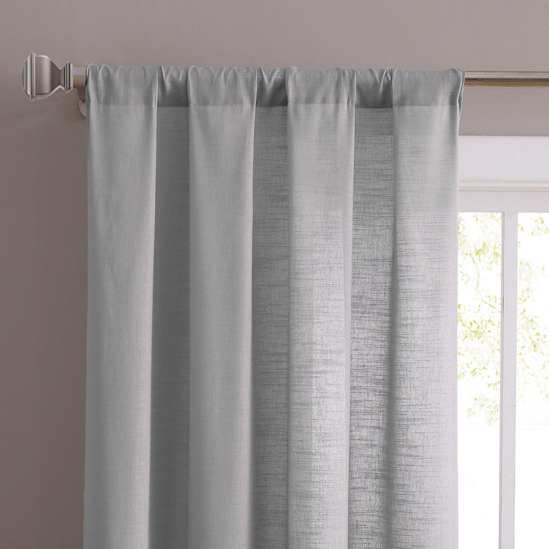 Brielle Home Clarke 100% Cotton Window Curtain Panel-Pack of Two - LinensNow
