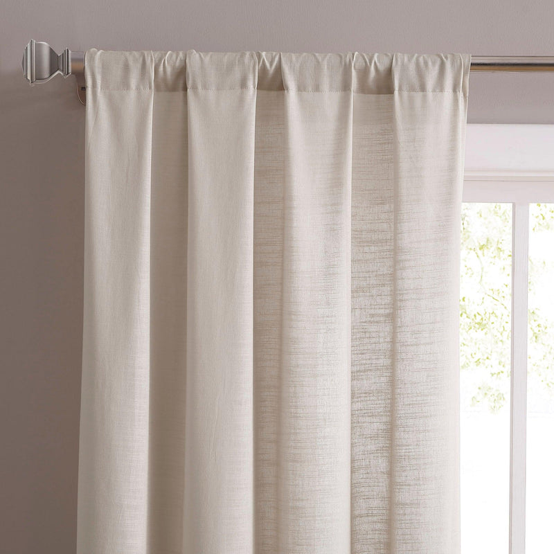 Brielle Home Clarke 100% Cotton Window Curtain Panel-Pack of Two - LinensNow