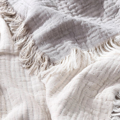 Brielle Home Denver 100% Cotton Throw Blanket - LinensNow