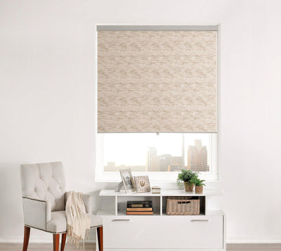 Brielle Home Distressed Jacquard Cordless Roller Shade - LinensNow