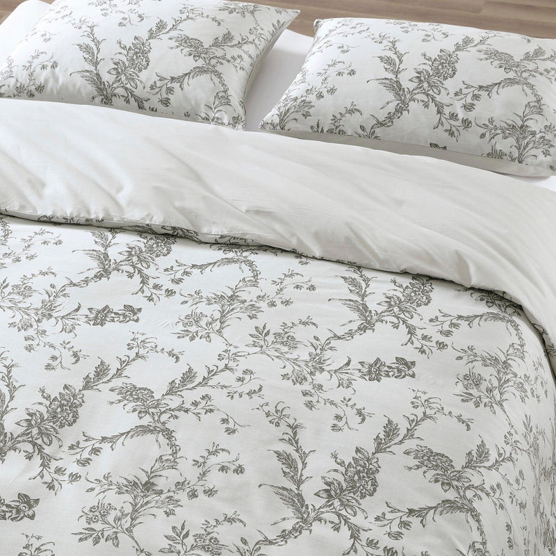 Brielle Home Farmington 100% Cotton Duvet Cover Set - LinensNow
