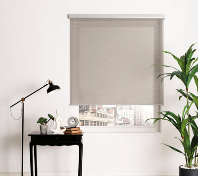 Brielle Home Open Weave Cordless Roller Shade - LinensNow