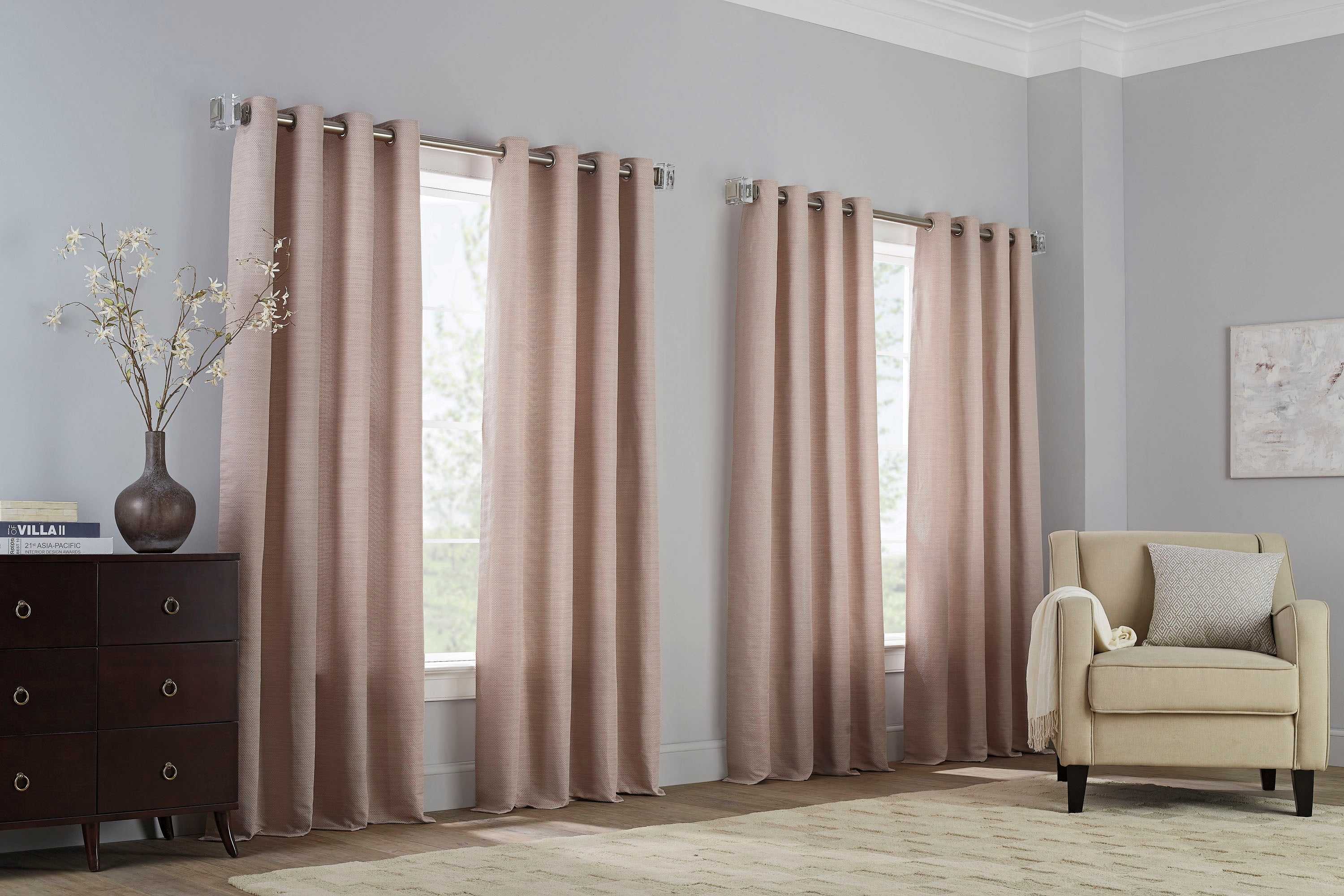 Maxwell Textured Solid Room Darkening Window Panel – LinensNow