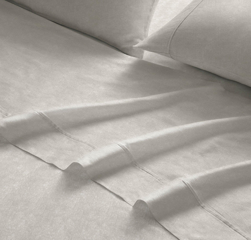 Brielle Home 100% Organic Cotton Heather Printed Sheet Set - LinensNow