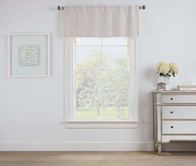 Brielle Home Oslo Jacquard Rod Pocket/Back Tab 100% Blackout Window Curtain Panel Set