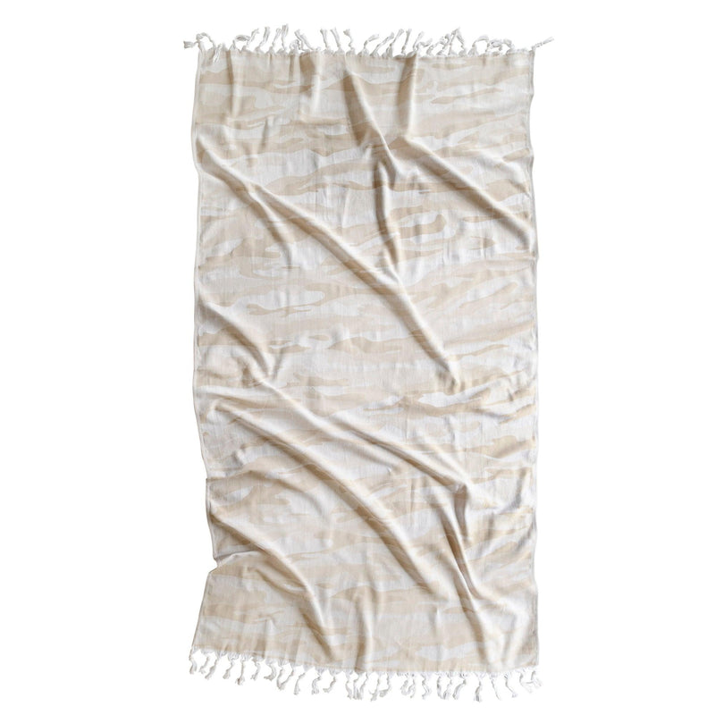 Brielle Home Camo 100% Cotton Turkish Peshtemal Towel - LinensNow