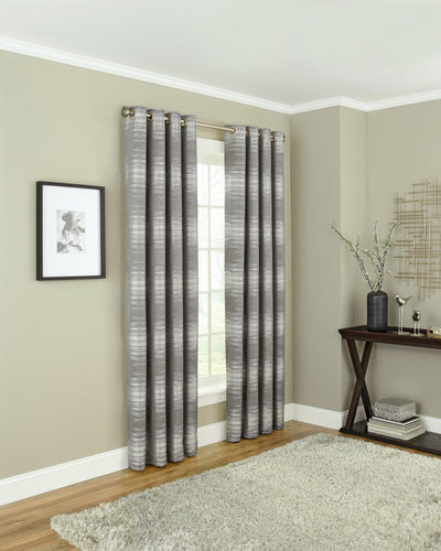 Brielle Home Payson Grommet 100% Blackout Window Curtain Panel - LinensNow