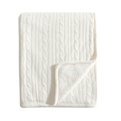 Brielle Home Cable Knit Throw - LinensNow